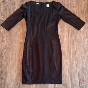 Signature by Sangria Black Long Sleeve Dress